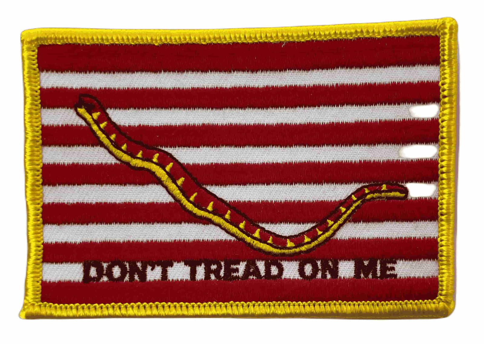 embroidered patches with Gadsden flag design