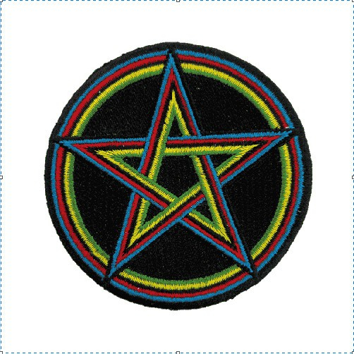 Rainbow Pentagram Embroidered Badge Manufacturer